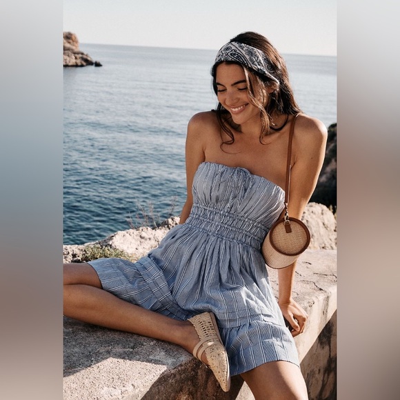 NWT Anthropologie Somerset Strapless Mini Dress, sz M - Picture 2 of 4